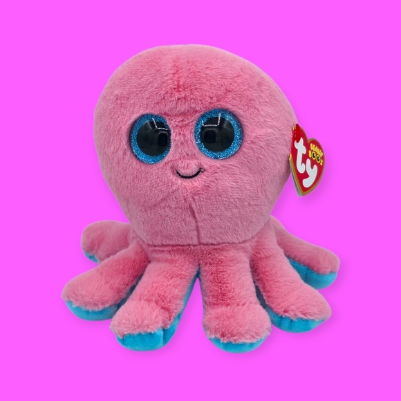 Ty Beanie Boos Sheldon The Octopus Beanie Baby Plush Toy - Picture 1 of 6